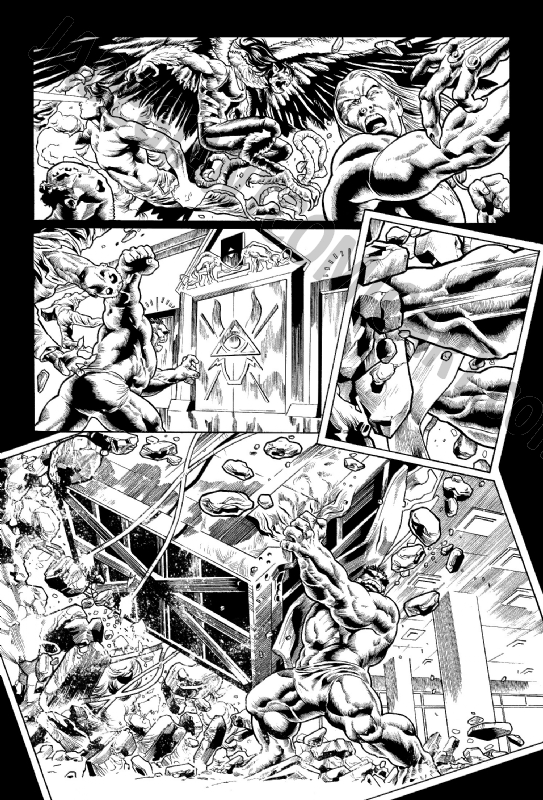 JadeGiant Comic Art :: Immortal Hulk 33 page 30 inks by Joe Bennett